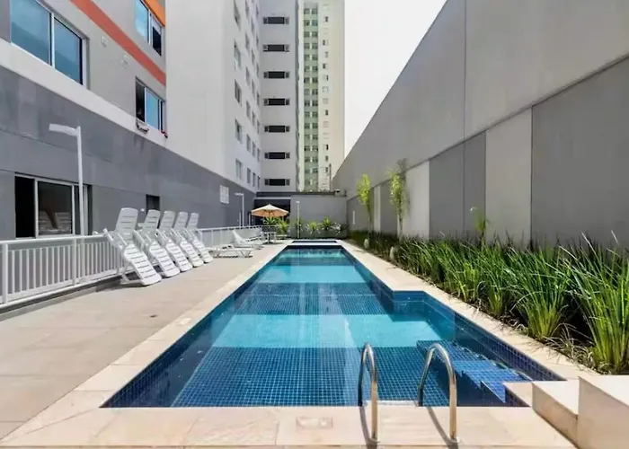 Loft Com Ar Condicionado E Piscina A 86 Metros Do Metro Bras